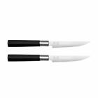 Kai Wasabi Black Messer-Set 2er Set Steakmesser Grillmesser Fleischmesser 12 cm