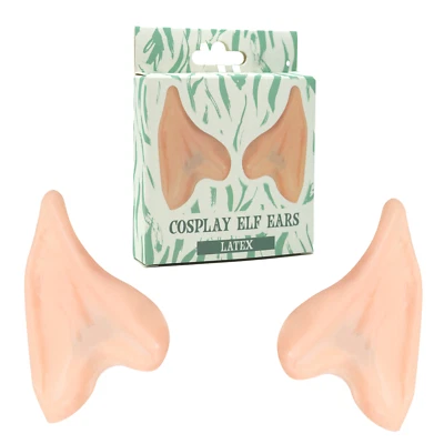 Latex Prosthetic Elf Ears Pointed Cosplay Mask Halloween Fancy Dress Make Up - Image 1 of 2
