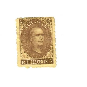 Sarawak 1859 3 centavos marrón/amarillo como nuevo - Imagen 1 de 1