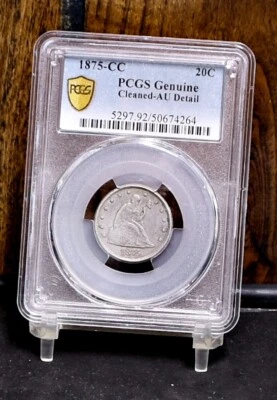 1875-CC Twenty Cent Piece - PCGS AU Details, Cleaned (#58585-L) - Image 1 of 4