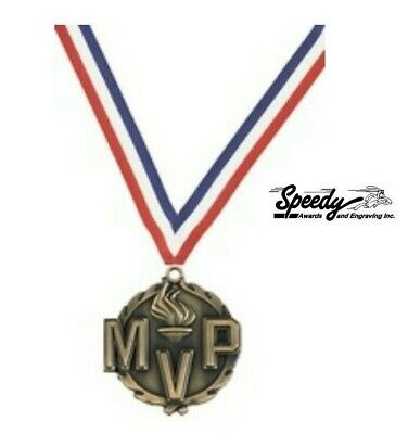 MVP GOLD MEDAL AWARD SPORT MEDALLION 1.75 RED...
