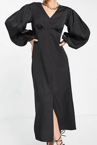 Beautiful Closet London Empire Waist Dress With Balloon Sleeves - Picture 1 of 8