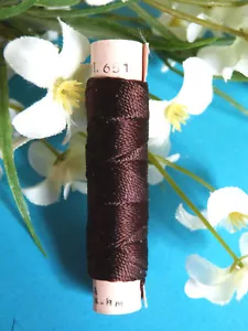 558BTER Beautiful Coil Pure Wire Silk Drawstring ZWICKY Flora Brown N° 651 - Picture 1 of 1