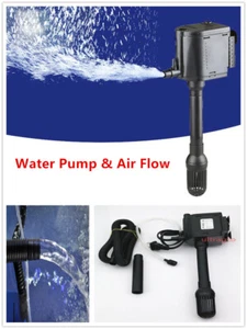 Fish Tank Adjustable Silent Air / Water Pump Submersible Fountain Large Aquarium - Picture 1 of 18
