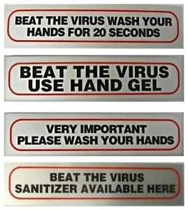 Señales Beat the Virus Stick on 17cm x 4cm elección de 4 - Imagen 1 de 9