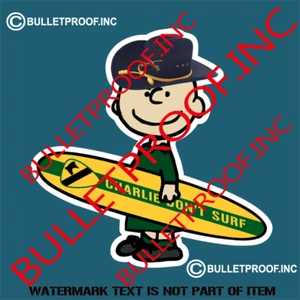 CHARLIE DON'T SURF DECAL STICKER APOCALYPSE NOW HOT ROD RAT ROD VINTAGE STICKERS - Bild 1 von 2