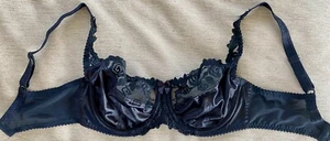 Felina Black Lace Semi Sheer Bra 32DD - Picture 1 of 7