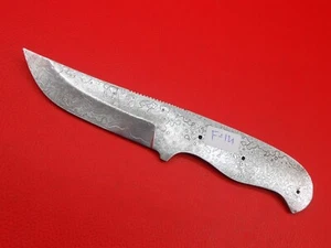 Custom Handmade Rain Drop Pattern Damascus Hunting Knife Blade Blank S59 - Picture 1 of 10
