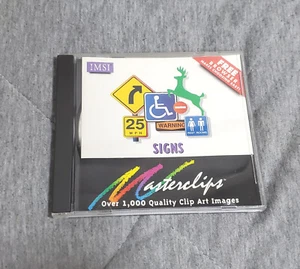 MASTERCLIPS "Signs" - vintage clip art CD-ROM - IMSI - Windows 3.1 / DOS - Picture 1 of 3