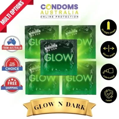 Four Seasons GLOW IN THE DARK Condoms Multi Options - FREE SHIPPING - image 1 of 4
