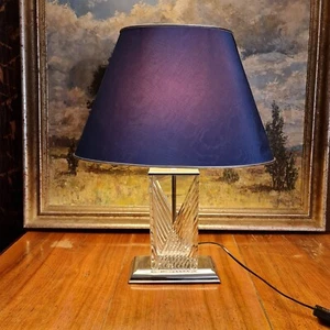 NACHTMANN LEUCHTE, ART DECO DESIGN, TISCHLAMPE, CHROM+ KRISTALLGLAS. - Bild 1 von 17