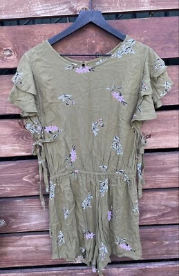 Mameluco floral verde Billabong para mujer talla grande Foto 1 de 4