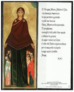 Santino - Holy Card - Madre di Dio della Misericordia - Icona - Isola San Giulio - Imagen 1 de 1