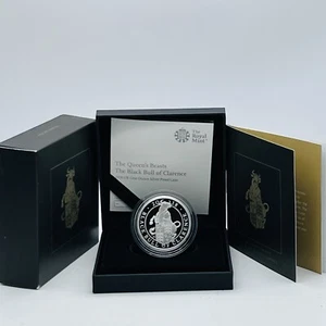 Moneda de 2 libras esterlinas RM 2018 Black Bull of Clarence prueba de plata 1 oz certificado de autenticidad: 1961 - Imagen 1 de 4