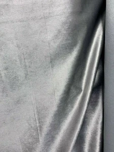 TELA TERCIOPELO CORTINAS TAPICERÍA SUAVE GRIS ESPACIAL (56 pulg.) Vendido por yarda - Imagen 1 de 5