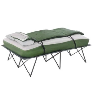 Outsunny Camping Cot 2-Pillows+Inflatable Sleeping Mattress+Sleeping Bag (Full) - Picture 1 of 7