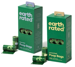 Dog Poo Poop Bags EARTH RATED Refill Rolls Lavender Scented & Unscented 315pk - Picture 1 of 10