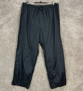 Cabelas Pants Mens Large Black Nylon Measures 34x31 Rain Waterproof Drawstring - Picture 1 of 9