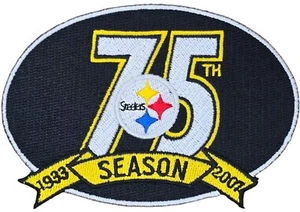 Pittsburgh Steelers 1933-2007 75th Anniversary Iron On NFL Team Sports Patch - Bild 1 von 2