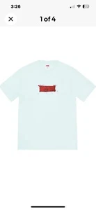 Supreme Ralph Steadman Box Logo Tee t shirt pale blue XL x-large Bogo - Picture 1 of 3