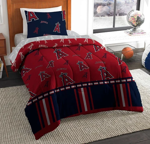 The Northwest Company MLB Los Angeles Angels Twin Bed in a Bag Complete Bedding Cover