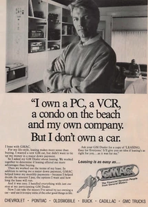 Pubblicità stampa d'epoca 1986 GMAC ho vinto un PC, un videoregistratore, un condominio sulla spiaggia non possiedo un'auto - Foto 1 di 2