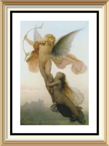Eugene Medard Nude Art Print Mythology L'AMOUR ET PSYCHE CUPID Love Angel Cherub - Picture 1 of 1