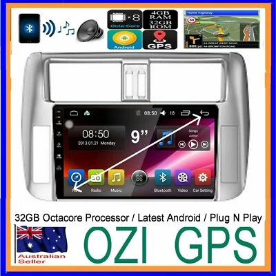 BRASH IMPORTS for TOYOTA PRADO 150 2009-13 GPS BLUETOOTH HEAD UNIT APPLE CARPLAY ANDROID AUTO