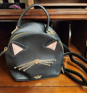 Kate Spade Cat’s Meow Binx Black Cat Mini Backpack Purse Halloween Purse Bag - Picture 1 of 11