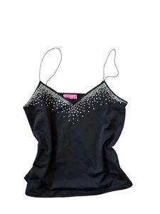 Y2K Black Sparkle Cami Size Small - Picture 1 of 2