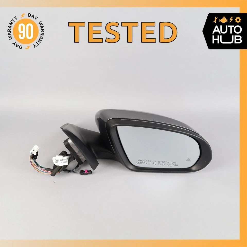 Espelho retrovisor lateral direito 16-23 Mercedes X253 GLC300 com ponto cego fabricante de equipamento original - Imagem 1 de 4