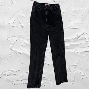 Abercrombie & Fitch The 90s Straight Ultra High Rise Jeans Size 27/4s Black - Picture 1 of 4