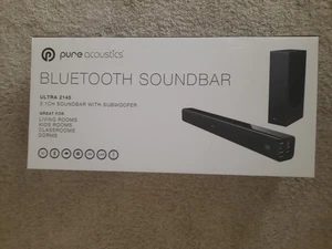 PURE ACOUSTICS BLUETOOTH 2.1 CH SOUNDBAR WITH SUBWOOFER - ULTRA 2145 BRAND NEW - Picture 1 of 2