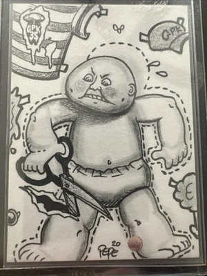 Topps Garbage Pail Kids Sketch Darrin Pepe 35 Years - Image 1 of 4