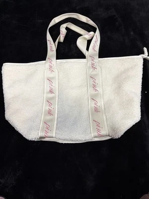 ROSA Victoria's Secret Crema Sherpa Bolso de Mano Cartera Bolso de Viaje Foto 1 de 4