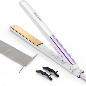 Faszin Hair Straightener, Fast Heating Titanium Flat Iron with Negative Ions to - Picture 1 of 11
