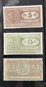 ALEMANIA - Trío de estampillas de sello de carga, como nuevas y difíciles de encontrar - Imagen 1 de 1