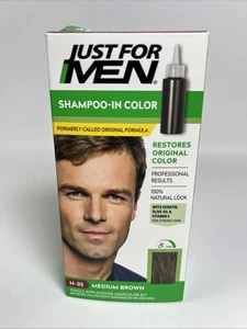 JUST FOR MEN Shampoo-In Color H-35 Medium Brown - Picture 1 of 6