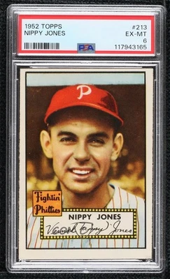 1952 Topps Nippy Jones #213 PSA 6 - Image 1 of 2