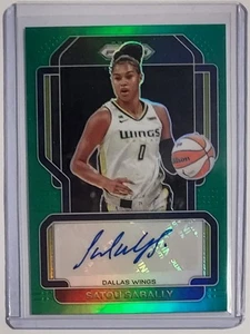 Satou Sabally 2022 Panini Prizm WNBA Signatures Green Prizm #SG-SSB Auto Wings - Imagen 1 de 3
