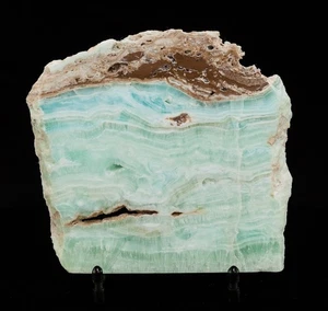 Caribbean Calcite Slab Blue Aragonite Slice from Pakistan 4.96” 9.10oz H2351 - Picture 1 of 12