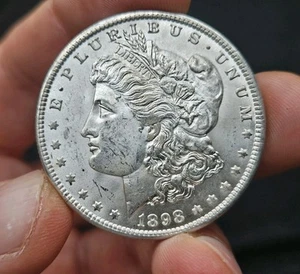 1898-O Uncirculated $1 Morgan Silver Dollar Coin - Picture 1 of 2