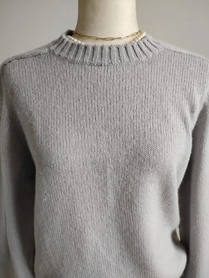 Suéter Knights Bridge Para Hombre Mezcla de Lana Clásico Cuello Redondo Gris Plateado Talla L Foto 1 de 4