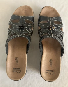 Sandalias Clarks para mujer Lexi Slides cuña marrón Boho Resort cojín suave talla 9,5 - Imagen 1 de 11