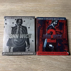 John Wick Steelbook (Blu-ray) + 2 Replica Coins + John Wick 2 Steelbook-Box S&H - Picture 1 of 6