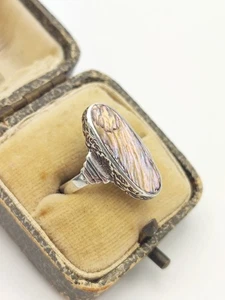 Vintage 925 Sterling Silber Abalone Muschel Ring - Bild 1 von 4