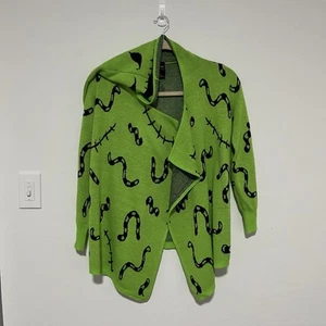 Disney Nightmare Before Christmas Oogie Boogie Cardigan Size Small S Green - Picture 1 of 5