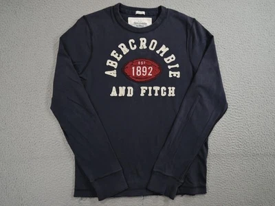 Camisa De Colección Abercrombie Fitch Para Hombres Grande Azul Músculo Y2K Manga Larga Fútbol Foto 1 de 4