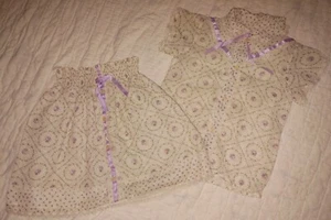 Vintage 80er kleine Mädchen Rock Top Outfit Coming Thing Made USA Spitze Satinband 5/6 - Bild 1 von 10