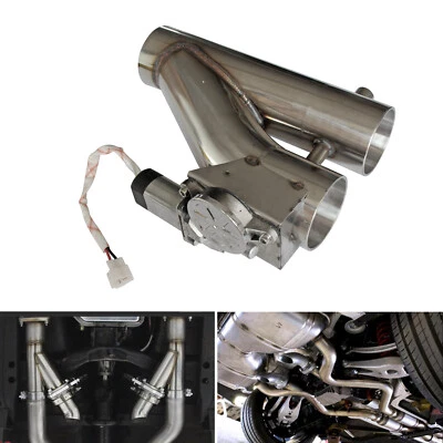 3" Electric Exhaust Valve Kit Downpipe Cut Off with Controller Remote Wire Key - image 1 of 4
